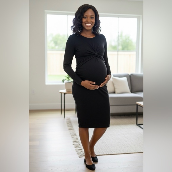 Old Navy Dresses & Skirts - Maternity Dress - Long Sleeved Black Dress Sz Large